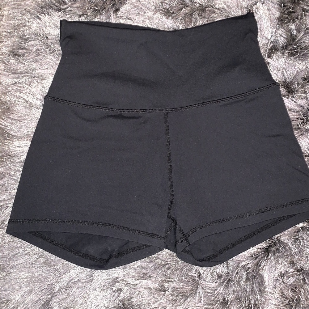 New High Waist Athletic Workout Yoga Gym Shorts, S - Picture 5 of 7